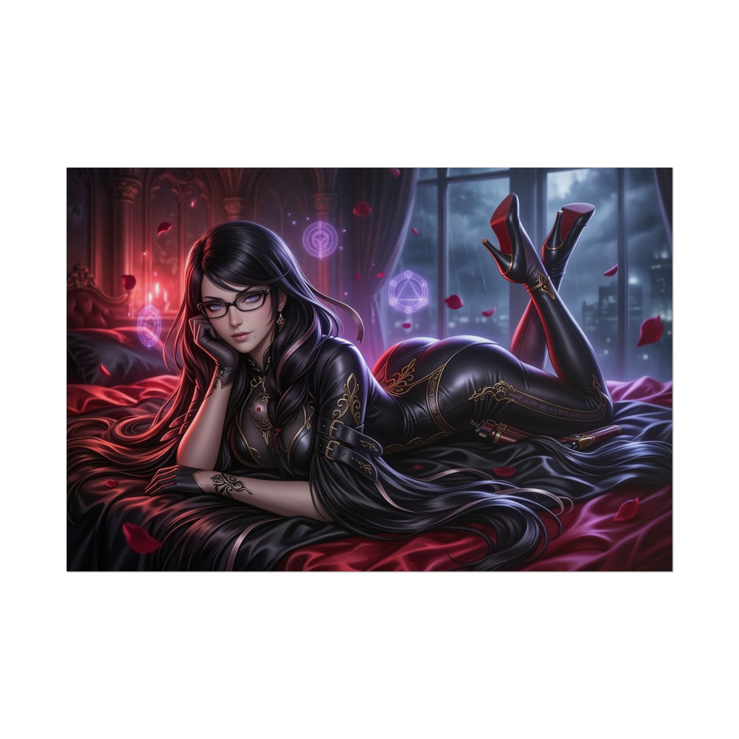 Bayonetta Poster, Gaming Wall Art, Anime Print, Pin Up Room Decor