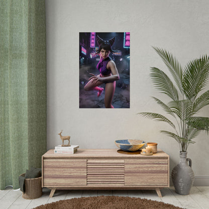 Juri Han Poster Street Fighter Wall Art Print Gaming Room Decor