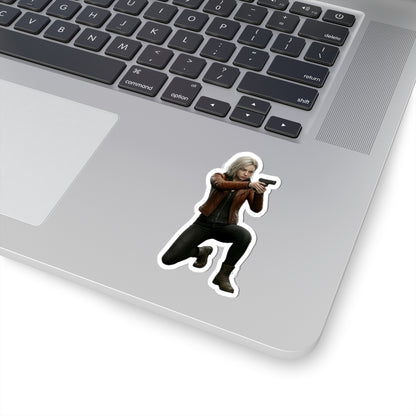 Grace Ashcroft Sticker, Resident Evil Sticker, Gaming Room Decor, Gamer Gift - glossy vinyl character decal on laptop