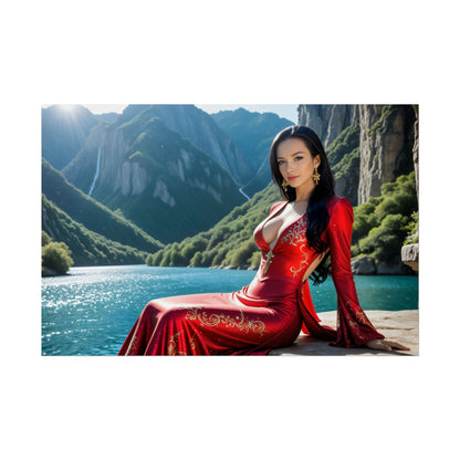 Настінне мистецтво з аніме Боа Хенкок | Плакат з королевою піратів Вайфу для декору отаку