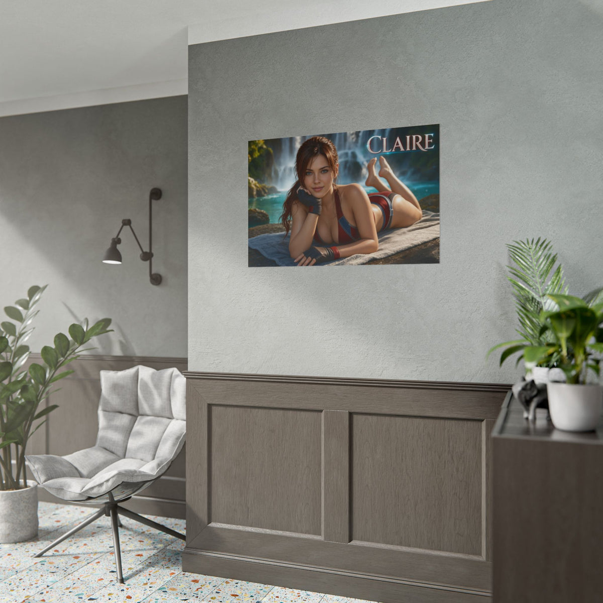 Gaming Wall Art Claire Redfield Poster Game Room Decor Gamer Gift Art Print