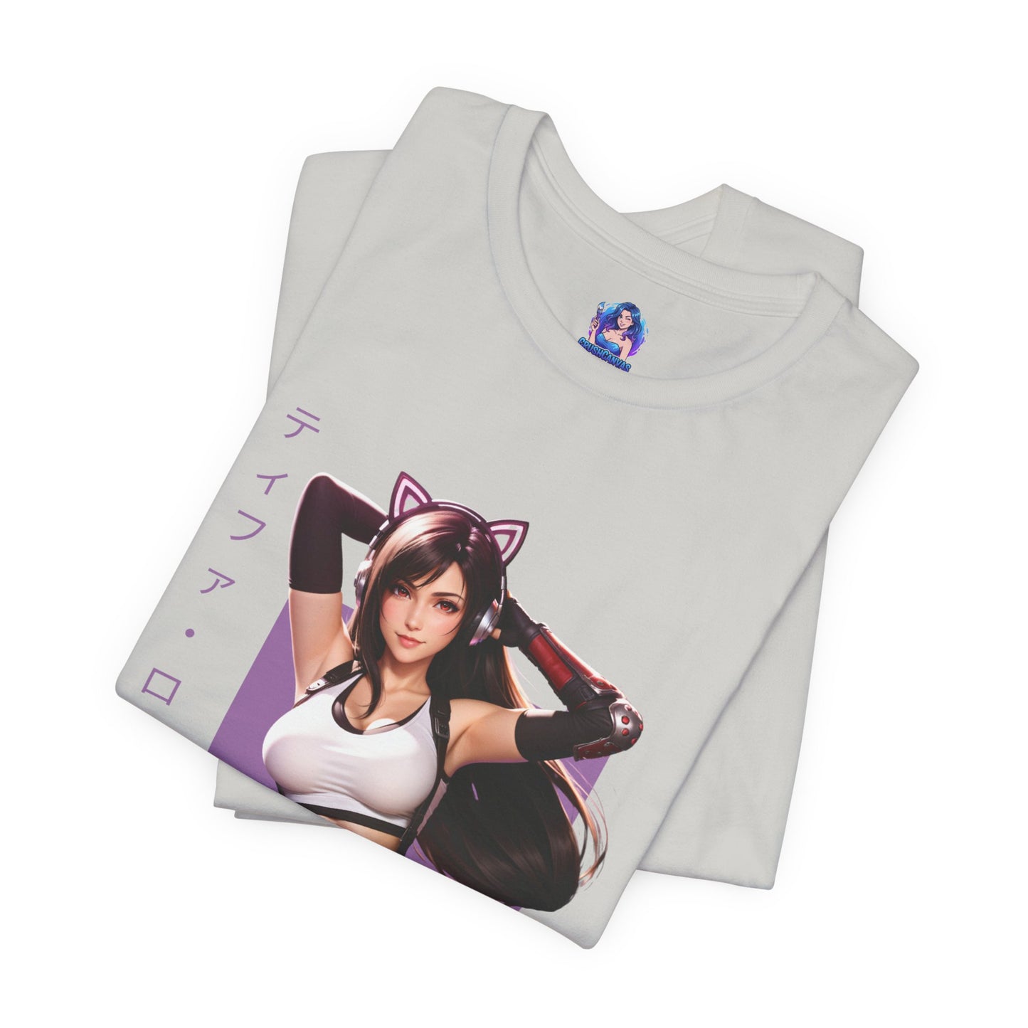 Tifa Lockhart Grafik-T-Shirt | Final Fantasy VII T-Shirt für Anime-Fans | Sexy Kämpferinnen-Shirt