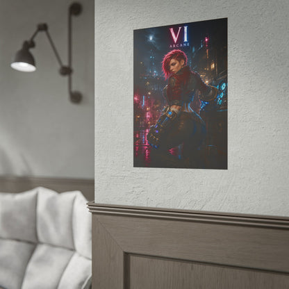 Vi Arcane Poster, League of Legends Wall Art, Gaming Print Decor