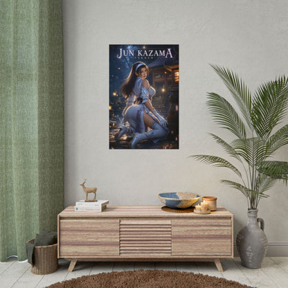 Jun Kazama Poster, Tekken Wall Art, Gaming Print, Fantasy Decor