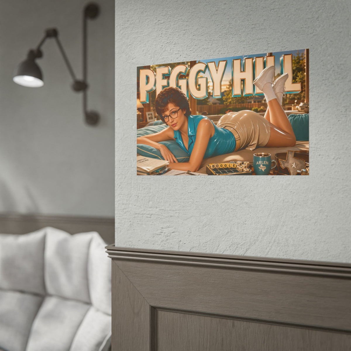Cartoon Wall Art Peggy Hill King of the Hill Poster Room Decor Character Print
