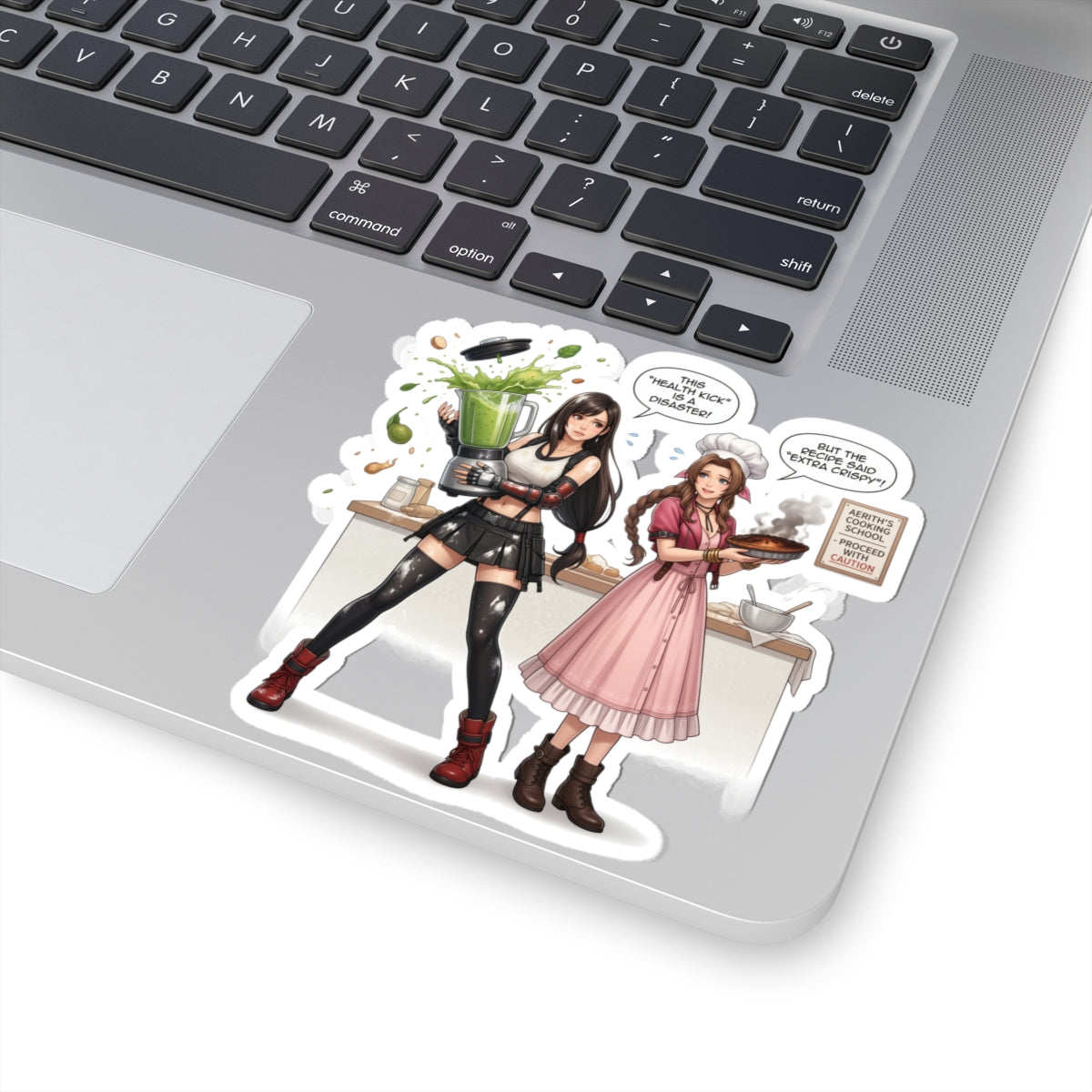 Tifa und Aerith Aufkleber – Fantasy-Duo-Vinylaufkleber für Laptops, Notizbücher &amp; Deko