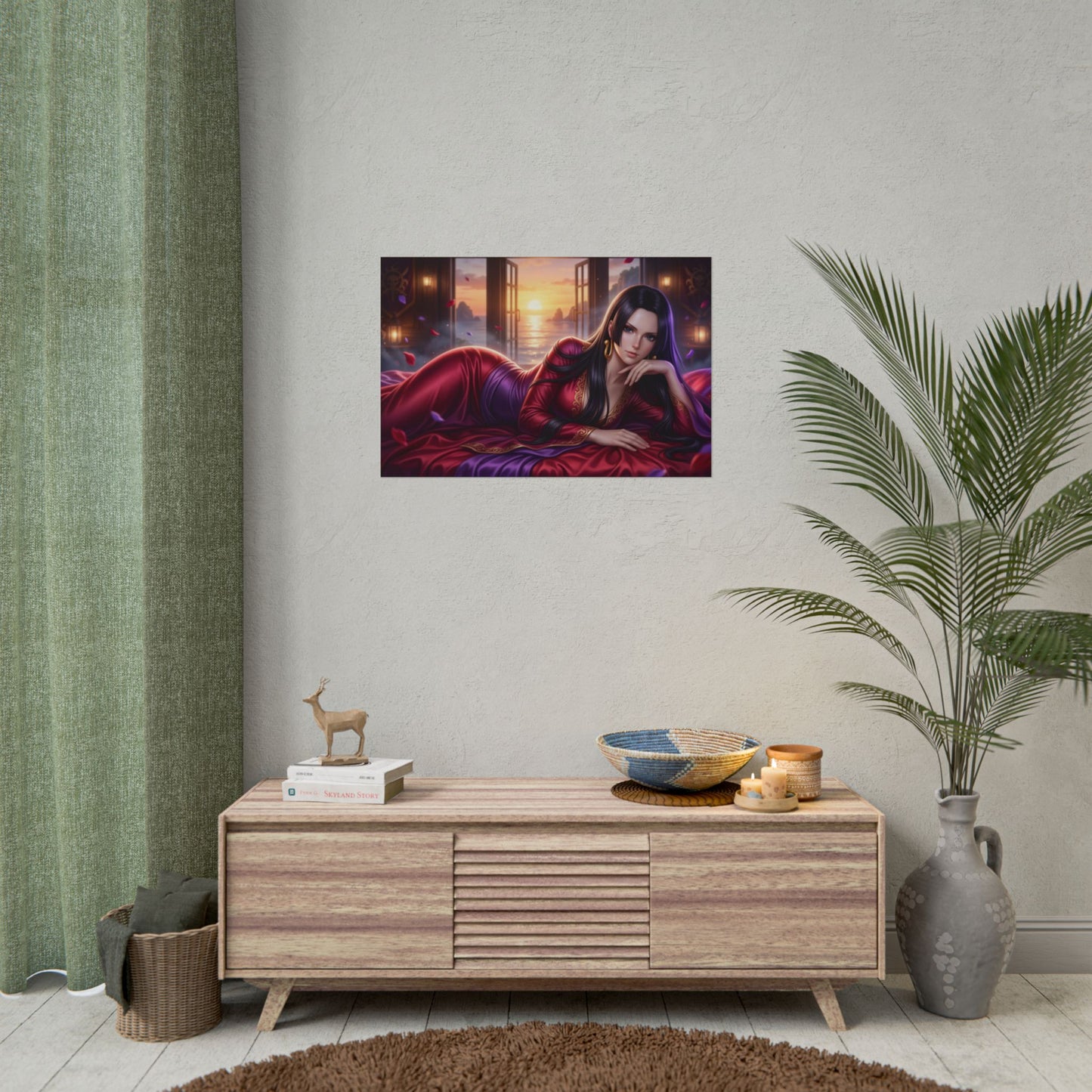 Boa Hancock Poster, One Piece Wall Art, Anime Print, Gamer Decor