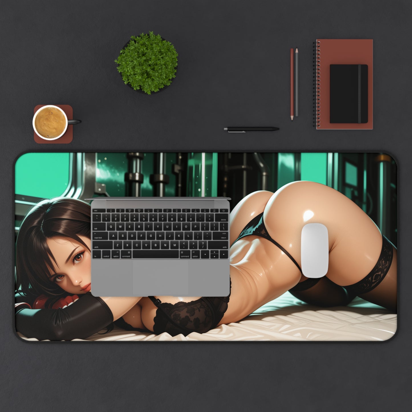 Tifa Lockhart Gaming Mouse Pad, Final Fantasy Desk Mat, Anime Fighter Girl Setup