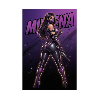 Mileena Art Print, Mortal Kombat Poster, Fighting Game Girl Wall Art, Combat Character Decor, Gamer Gift Idea