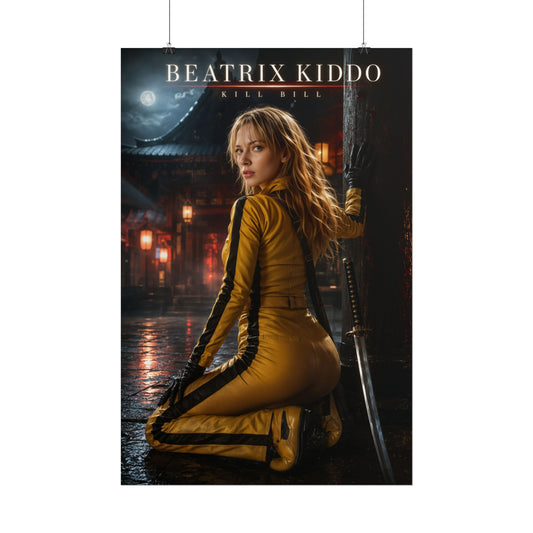 Kill Bill Beatrix Kiddo Action Video Game Art Print Collectible Wall Movie Poster