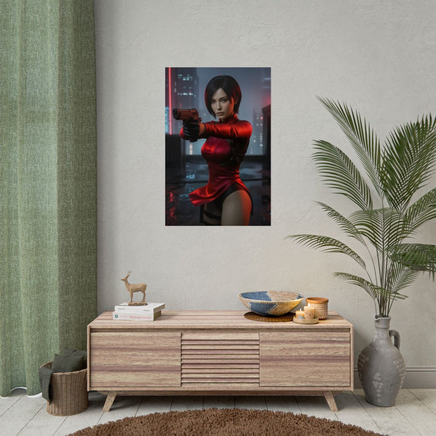 Ada Wong Poster Resident Evil Wall Art Print Gaming Room Decor