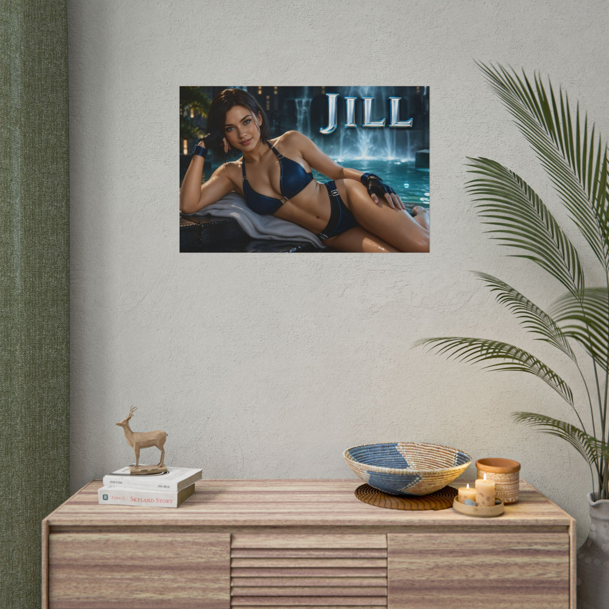 Jill Valentine Gaming Poster Wall Art Gamer Room Decor Collectible Print