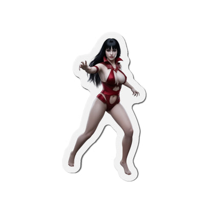 Vampirella Magnet – Classic Comic Heroine Fridge Magnet, Anime Style Decor die-cut vinyl fridge magnet showing Vampirella in anime-style pose