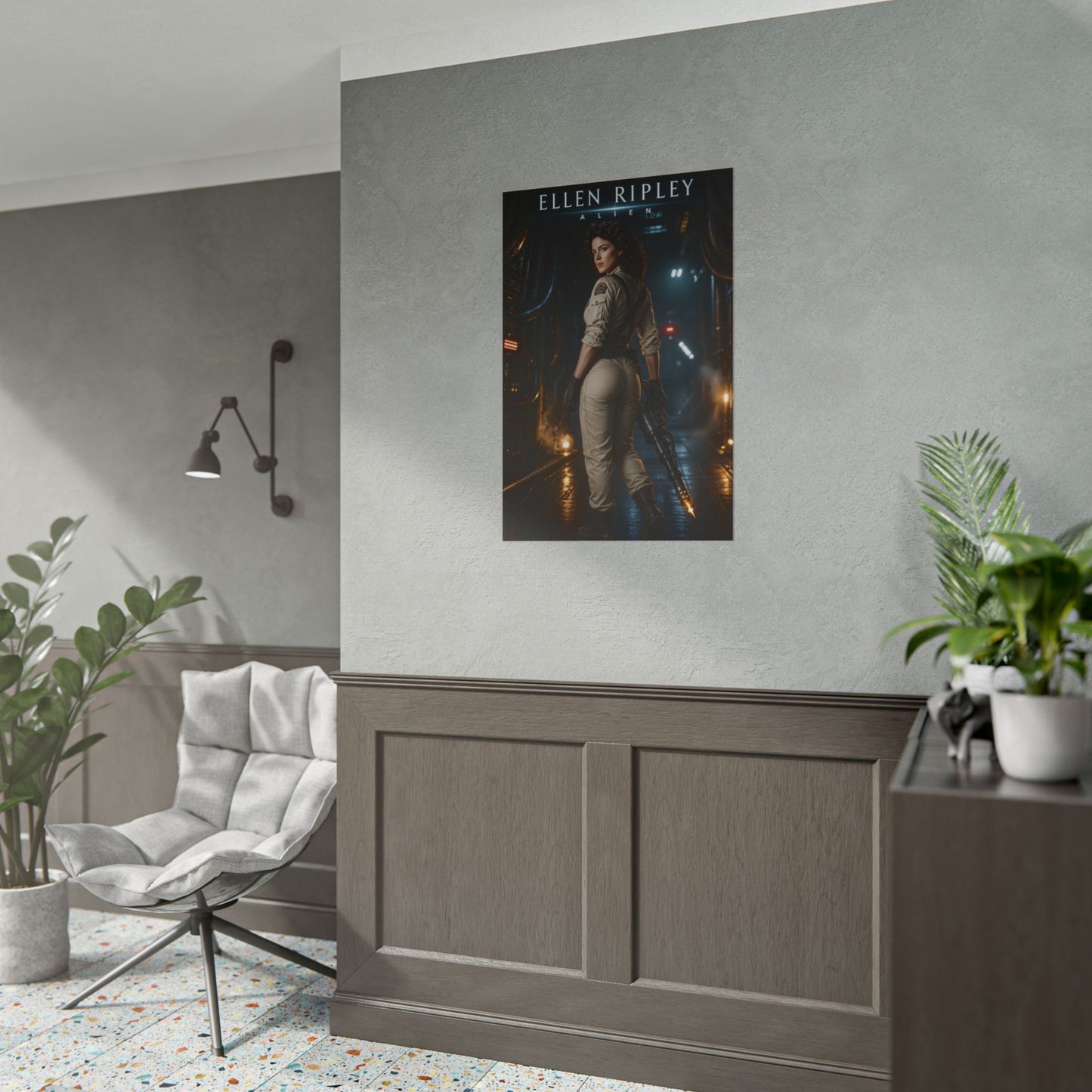 Ellen Ripley Poster, Alien Wall Art, Sci Fi Movie Print Decor