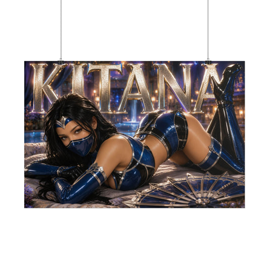 Kitana Mortal Kombat Poster Gaming Wall Art Gamer Room Decor Collectible Print