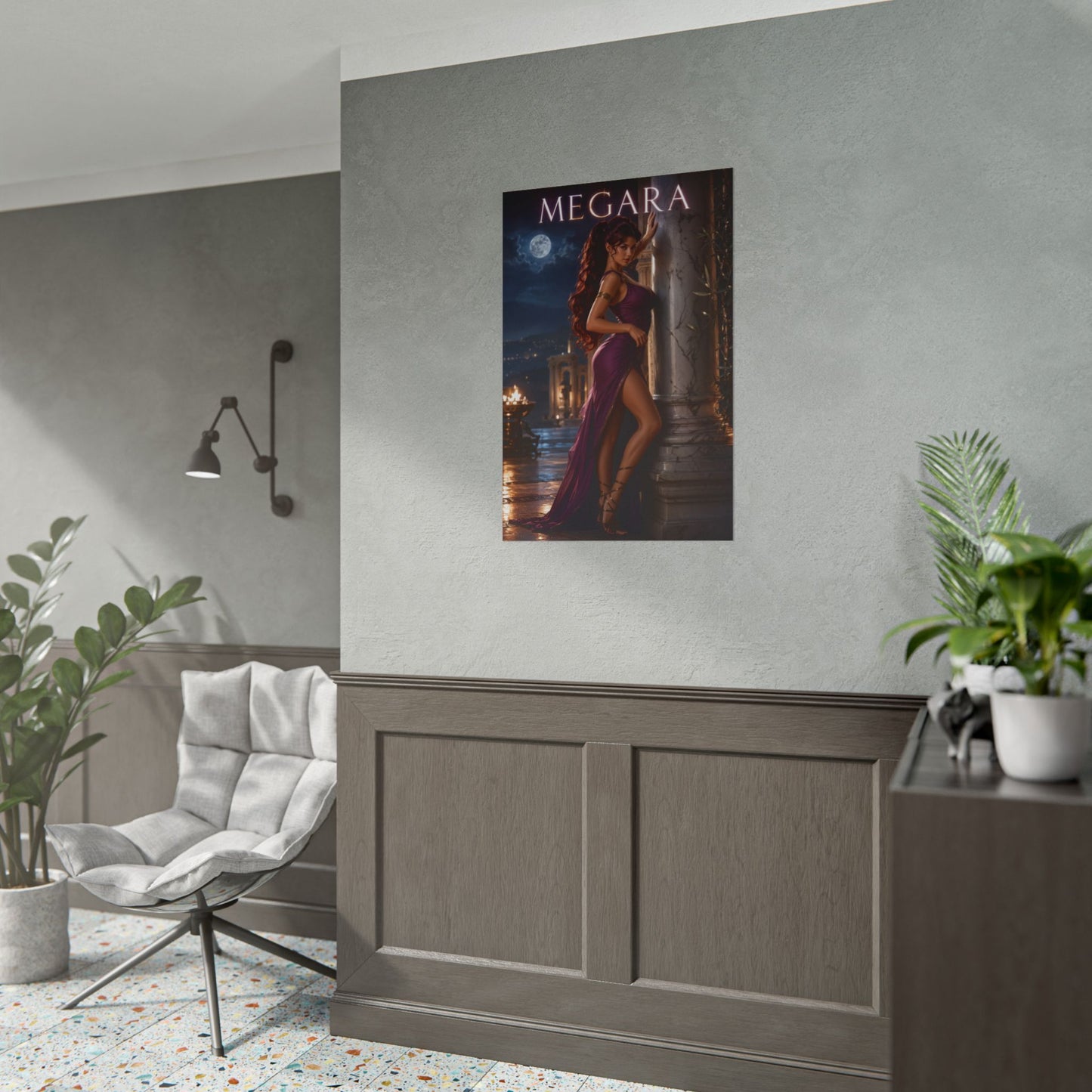 Megara Hercules Disney Poster Greek Mythology Wall Art Print