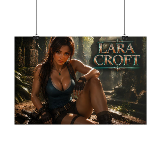 Lara Croft Character Poster Tomb Raider Gaming Setup Wall Decor Collector Print