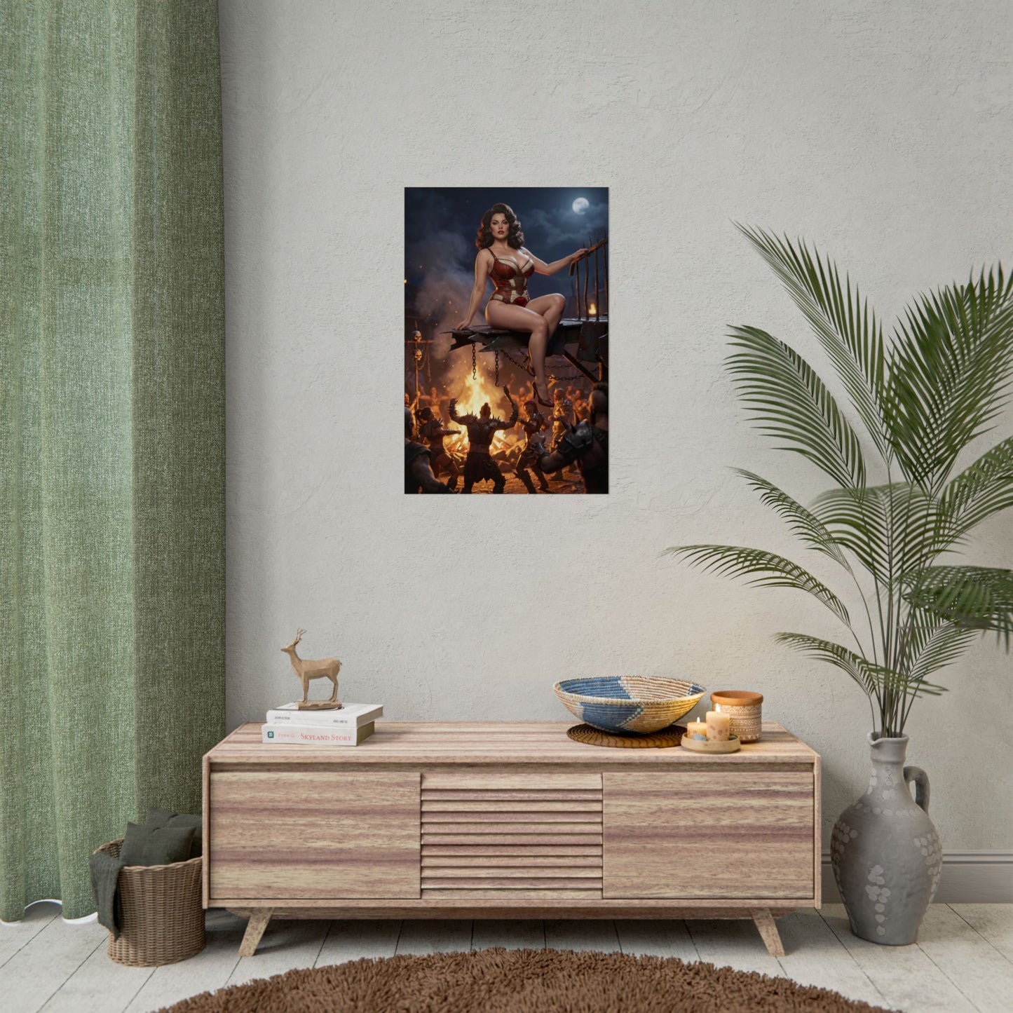 Fallout Dominant Woman Poster / Fallout Dominant Wall Art / Fallout Dominant Art Print / Fallout Poster - bold dominant woman above chaos art print