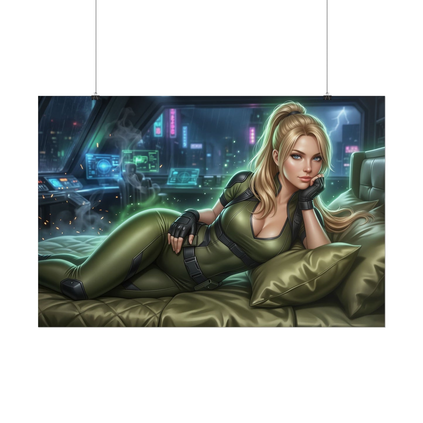 Sonya Blade Poster, Gaming Wall Art, Fighter Print, Gamer Decor