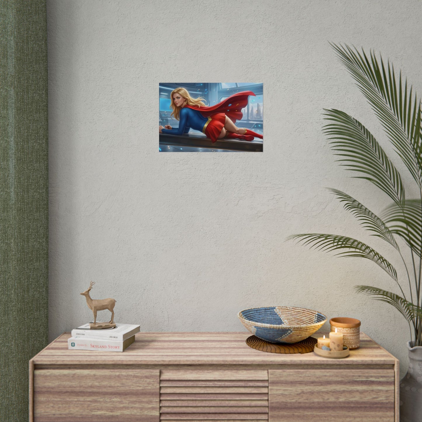 Supergirl Poster, DC Comics Art Print, Comic Character Wall Art