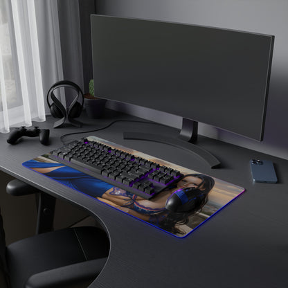 Nico Robin Desk Mat – LED RGB Pad, Waifu Anime Girl Gaming Setup