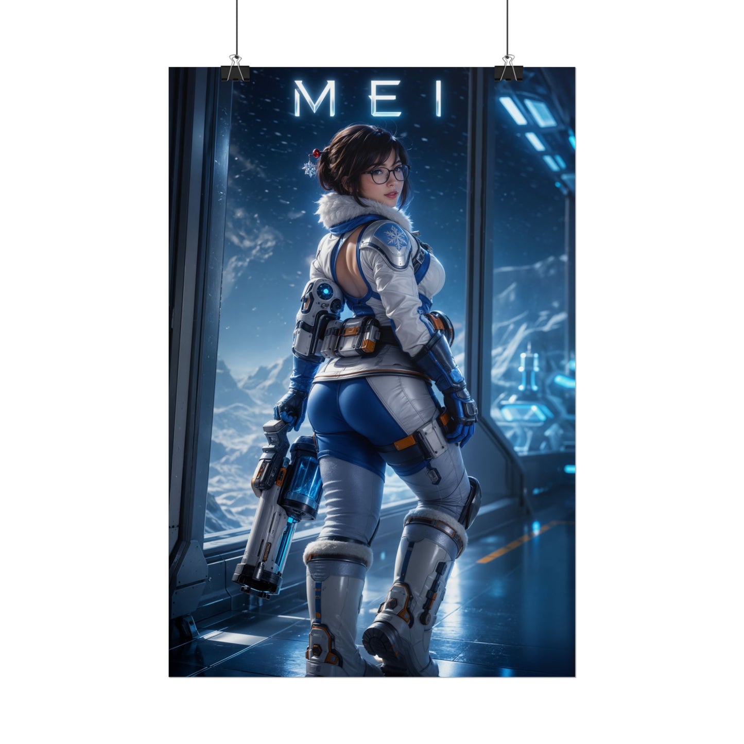 Mei Blizzard Overwatch Poster Gaming Wall Art Print Decor