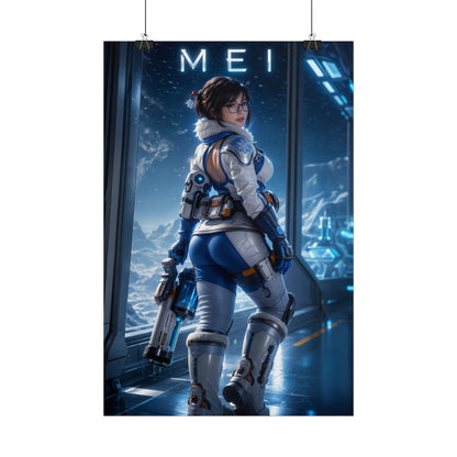 Mei Blizzard Overwatch Poster Gaming Wall Art Print Decor