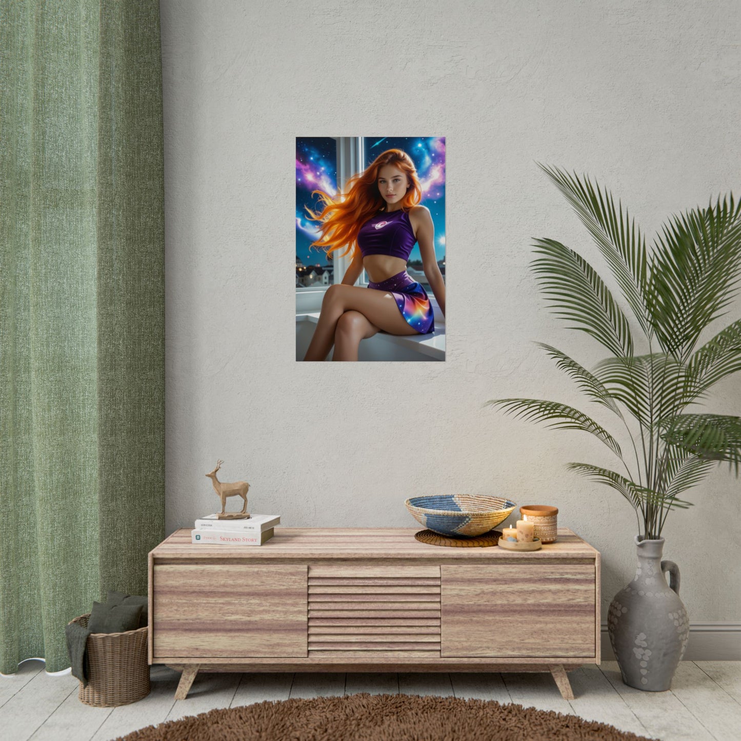 Starfire Heroine Poster – Dynamic Cosmic Wall Art for Fans and Collectors