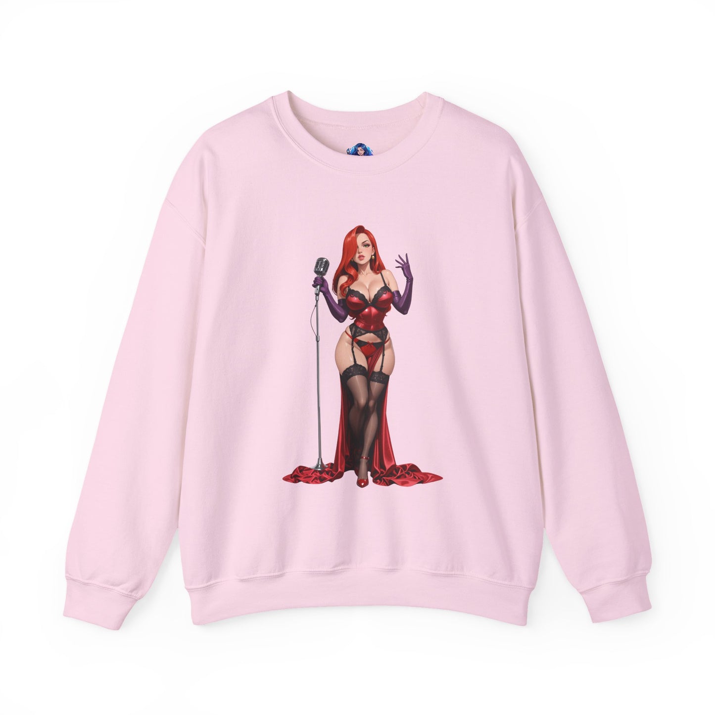 Jessica Rabbit Sweatshirt, klassischer Cartoon-Rundhalsausschnitt, gemütliche Retro-Streetwear für Fans