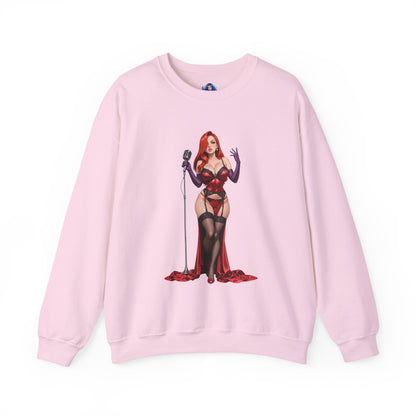 Jessica Rabbit Sweatshirt, klassischer Cartoon-Rundhalsausschnitt, gemütliche Retro-Streetwear für Fans