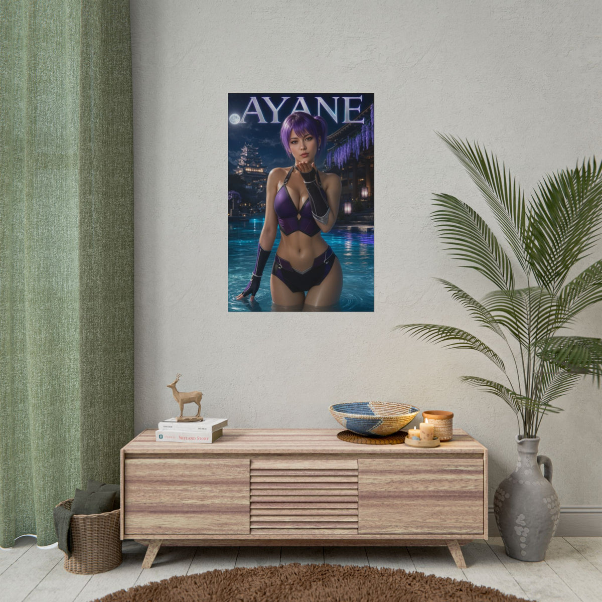 Ayane Character Poster Dead or Alive Gamer Gift Gaming Setup Wall Decor Print