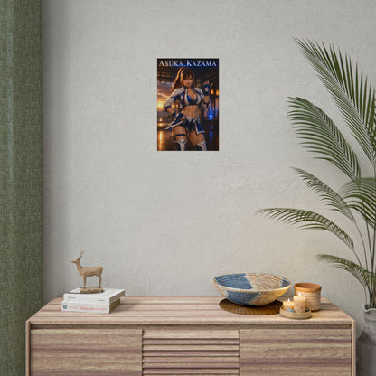 Asuka Kazama Poster, Tekken Wall Art, Gaming Print, Gamer Decor