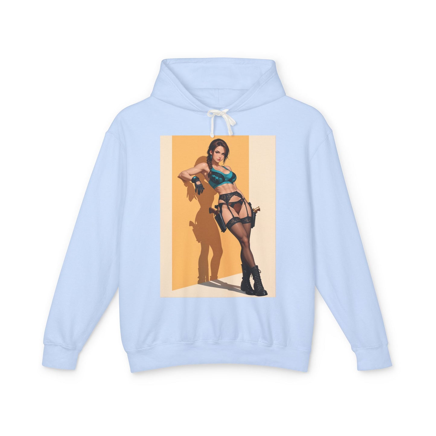 Худі з Ларою Крофт | Худі з виживанням у розкрадачці гробниць | Пуловер з аніме-воїном-дослідником