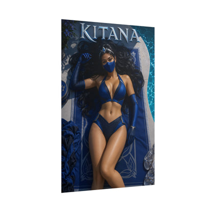 Gaming Wall Art Kitana Mortal Kombat Poster Bedroom Game Room Decor Art Print