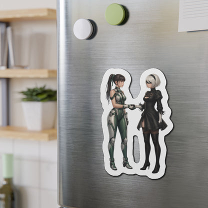 Eve &amp; 2B Magnet – Anime-Sci-Fi-Mädchenmagnet, Stellar Blade x Nier Automata Dekoration