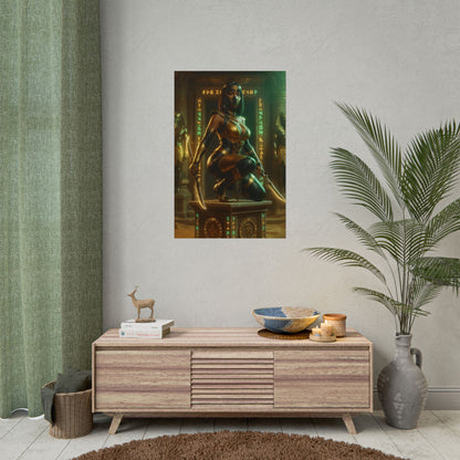 Nadya Mortal Kombat Poster – Dark Fantasy Heroine Wall Art for Gamer Decor, premium semi-gloss poster shown in modern gamer room