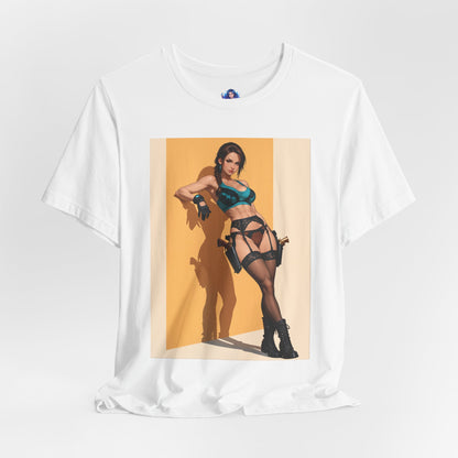 Lara Croft Grafik-T-Shirt | Tomb Raider T-Shirt für Otaku &amp; Gaming-Fans | Sexy Entdecker-Shirt