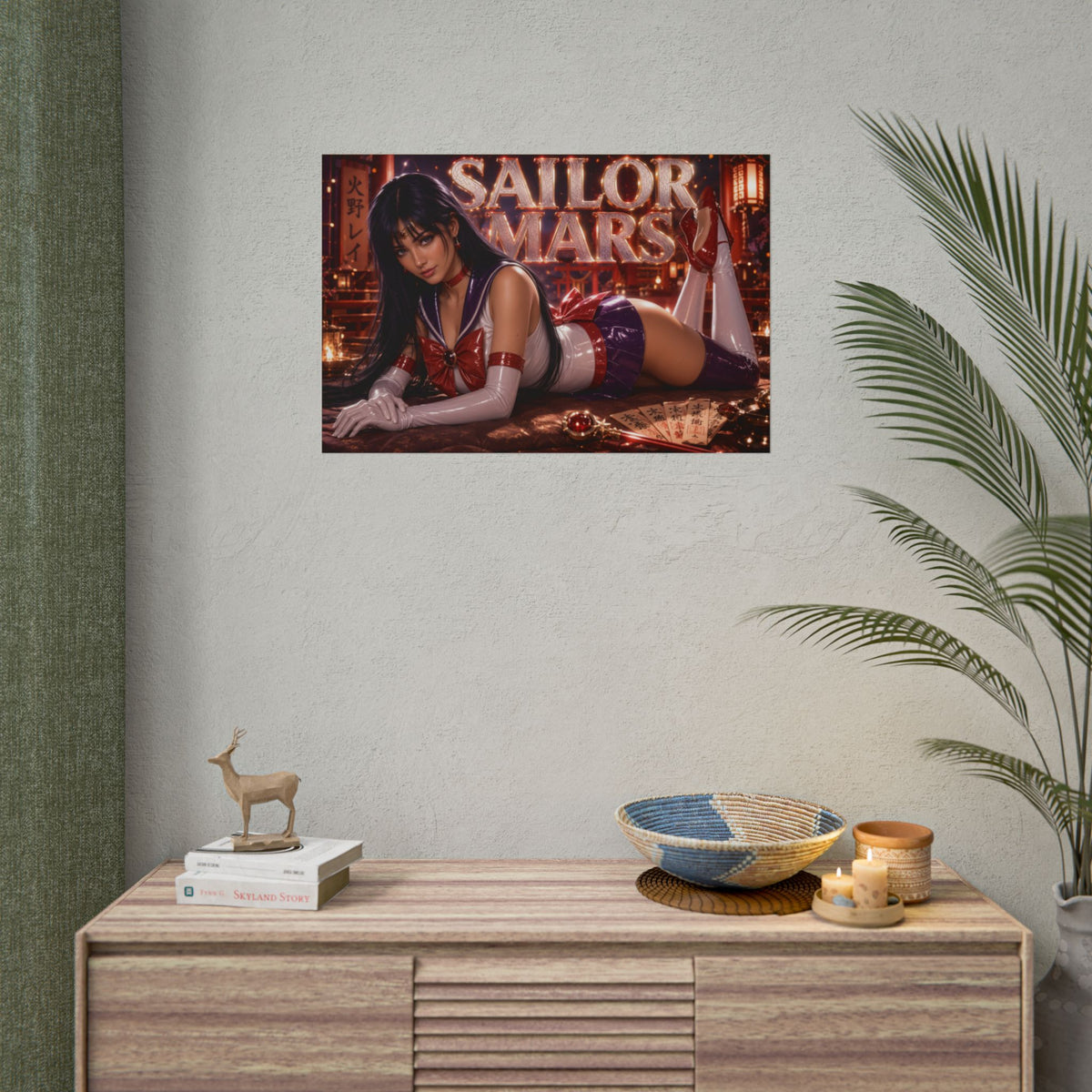 Sailor Mars Character Poster Sailor Moon Anime Wall Decor Collectible Art Print