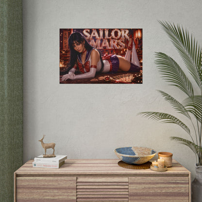 Sailor Mars Character Poster Sailor Moon Anime Wall Decor Collectible Art Print