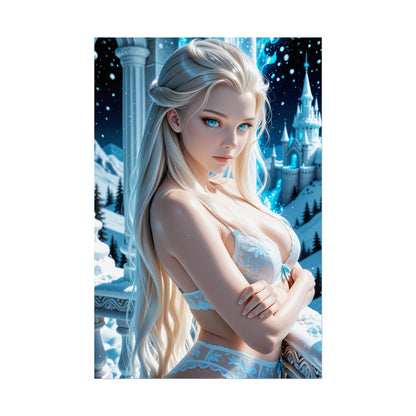 Аніме-постер Ельзи | Крижана королева Вайфу настінне мистецтво для кімнати фентезійних отаку