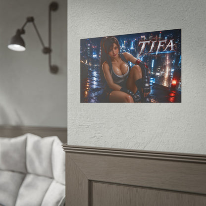 Tifa Lockhart Wall Art Poster PC Gaming Decor Bedroom Collector Print