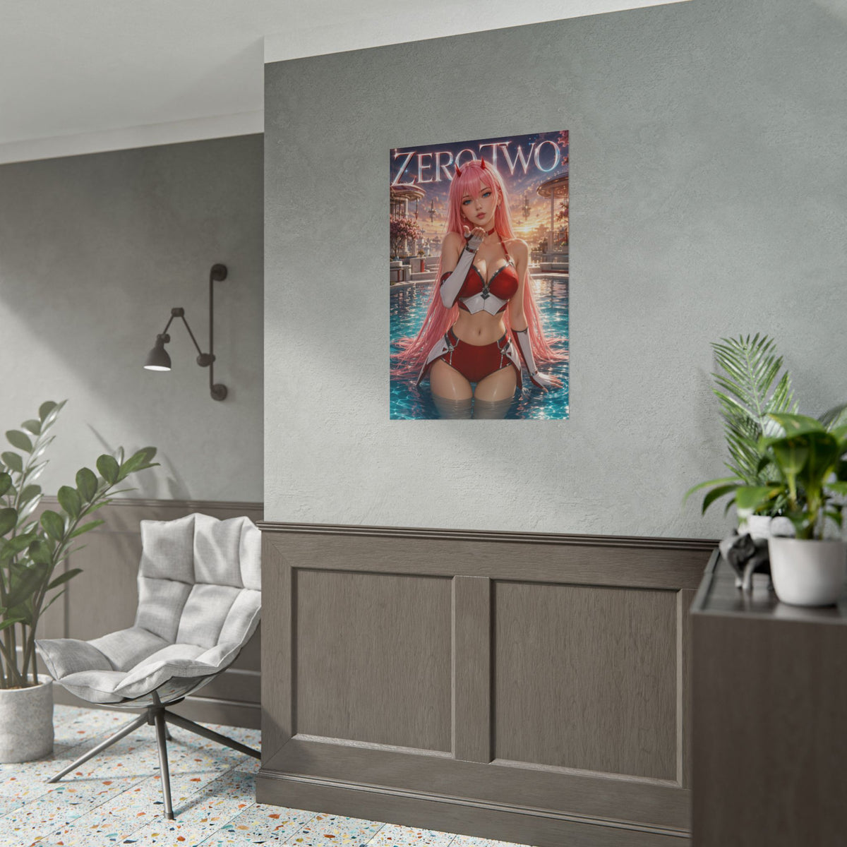 Zero Two Darling in the Franxx Poster Wall Art Character Room Decor Collectible