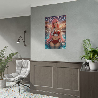Zero Two Darling in the Franxx Poster Wall Art Character Room Decor Collectible
