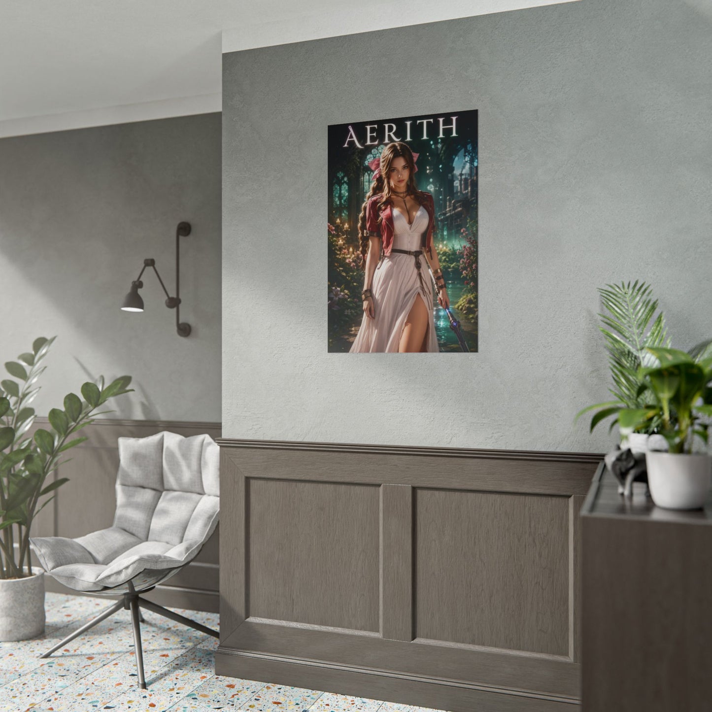 Final Fantasy VII Aerith Gainsborough Poster Gaming Wall Art