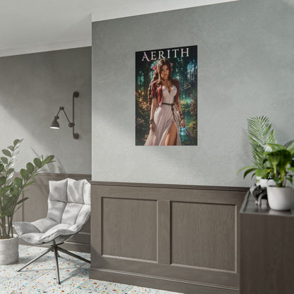 Final Fantasy VII Aerith Gainsborough Poster Gaming Wall Art