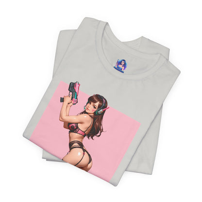D.Va-Shirt | Overwatch-Waifu-T-Shirt für Gaming-Fans | Neonfarbenes Gamer-Girl-Grafik-T-Shirt