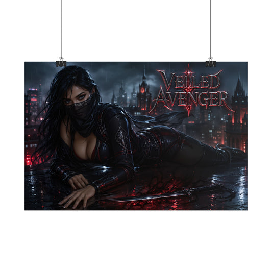 Veiled Avenger Character Poster Comic Style Wall Decor Bedroom Collector Gift