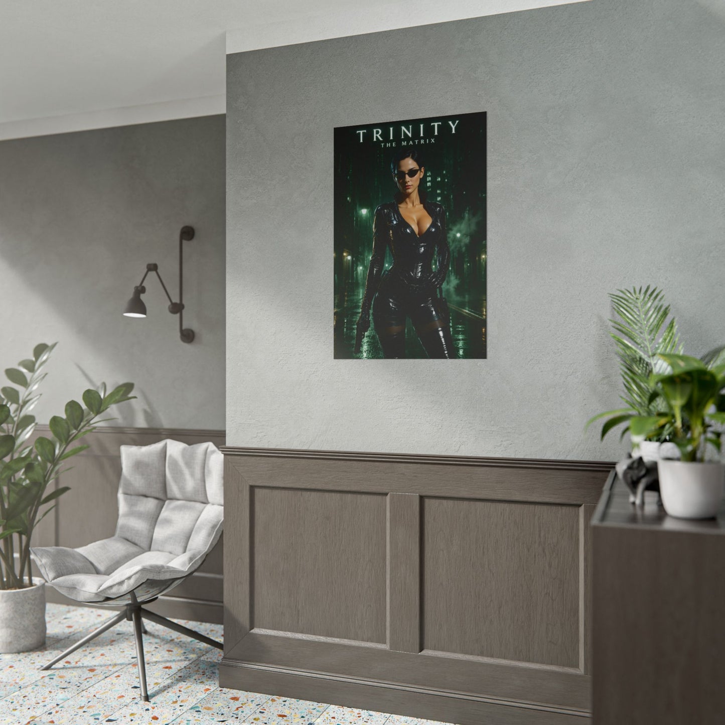Trinity Matrix Poster, The Matrix Wall Art, Sci Fi Movie Print Decor