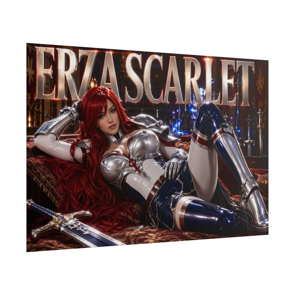 Erza Scarlet Fairy Tail Poster Anime Wall Art Bedroom Decor Collector Gift