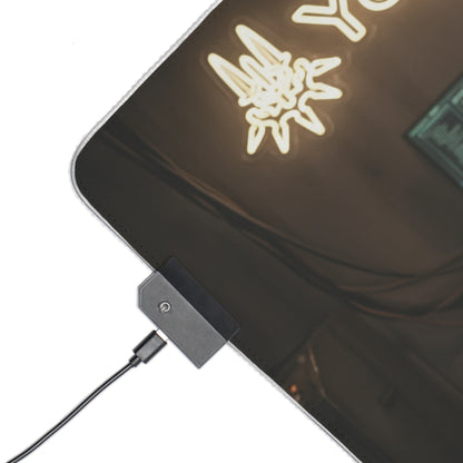2B and A2 Desk Mat – LED RGB Pad, Waifu Android Anime Girl Gaming Setup